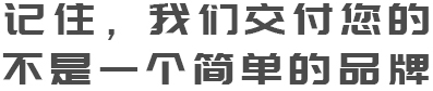 記住，我們交付您的 不是一個(gè)簡(jiǎn)單的品牌
