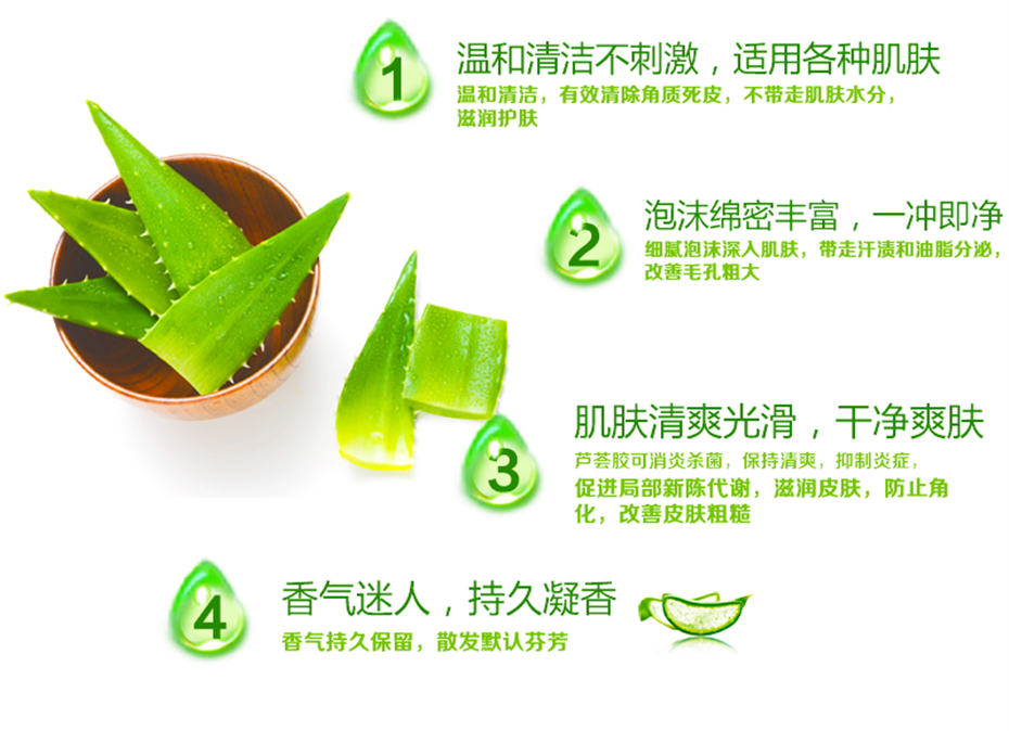 倍秀迪詩蘆薈植物皂基沐浴露